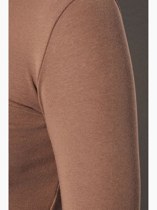 T-shirt aderente collo alto manica lunga dilvin - Kiabi T-shirt aderente collo alto manica lunga dilvin - Kiabi