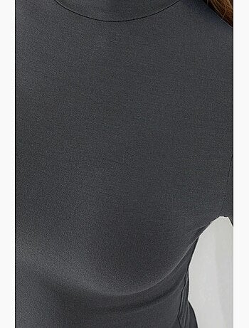 T-shirt aderente collo alto manica lunga hiccup