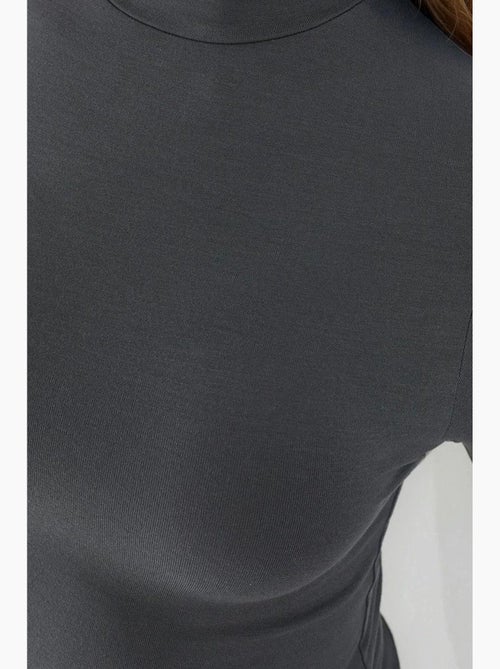 T-shirt aderente collo alto manica lunga hiccup - Kiabi