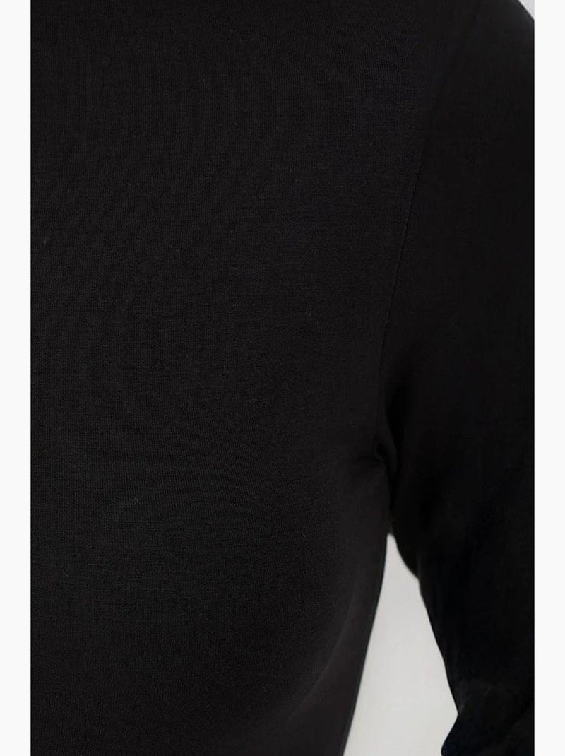 T-shirt aderente collo alto manica lunga hiccup Nero - Kiabi