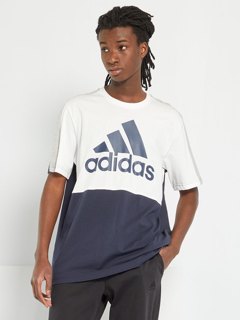 T-shirt 'Adidas' color block BIANCO - Kiabi