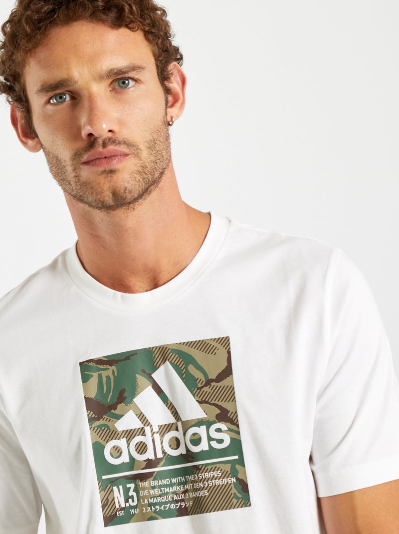 T-shirt 'adidas' logo camouflage BIANCO - Kiabi