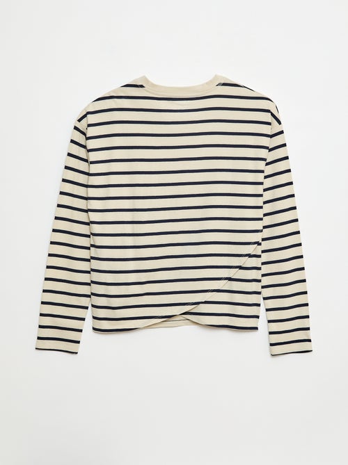 T-shirt alla marinara con spalla a strappo - collezione facile da indossare - Kiabi