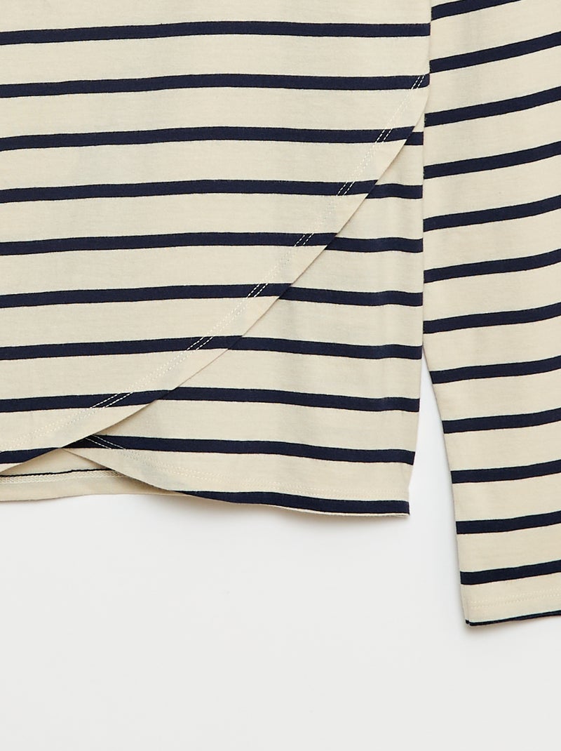 T-shirt alla marinara con spalla a strappo - collezione facile da indossare Bianco - Kiabi