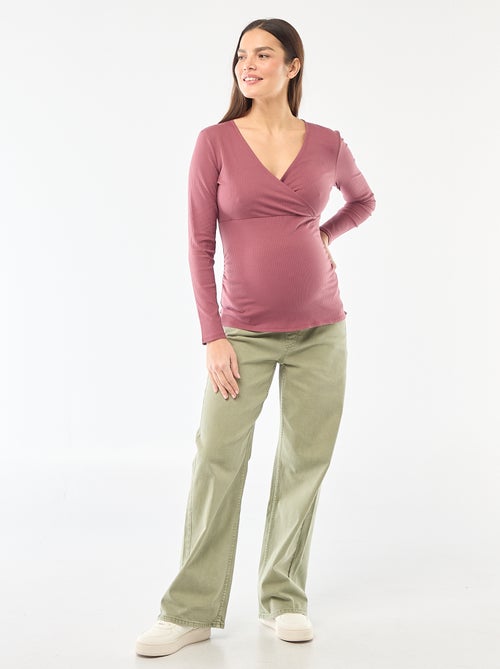 T-shirt allattamento a costine - Kiabi