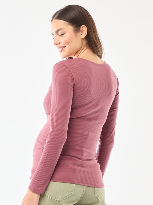 T-shirt allattamento a costine - Kiabi