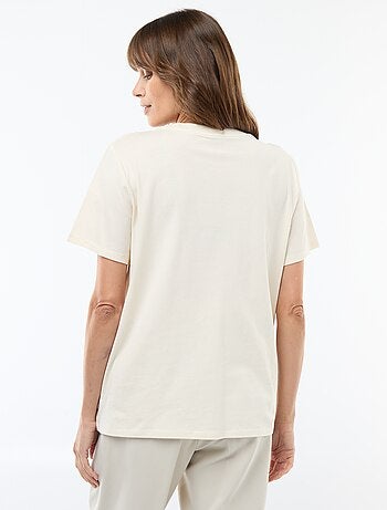 T-shirt allattamento a maniche corte con stampa