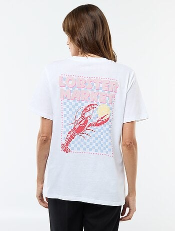 T-shirt allattamento a maniche corte con stampa