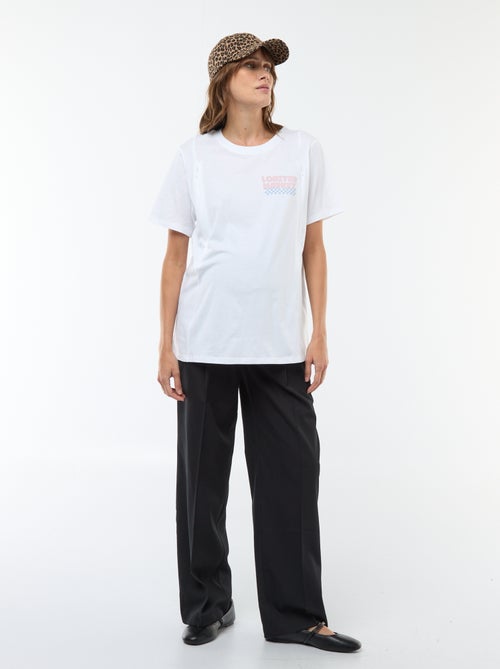 T-shirt allattamento a maniche corte con stampa - Kiabi