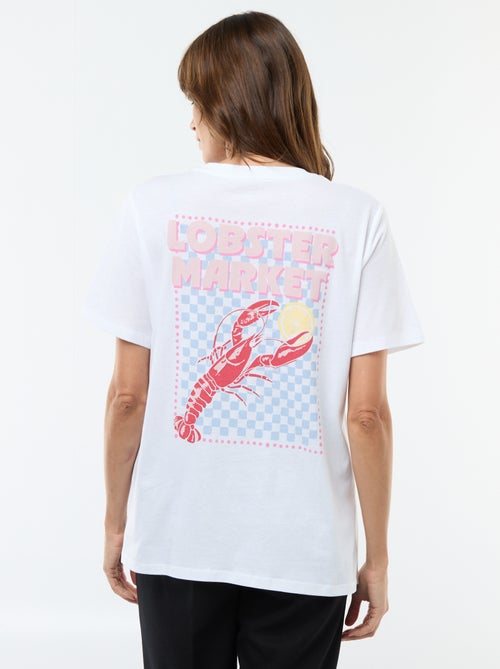 T-shirt allattamento a maniche corte con stampa - Kiabi