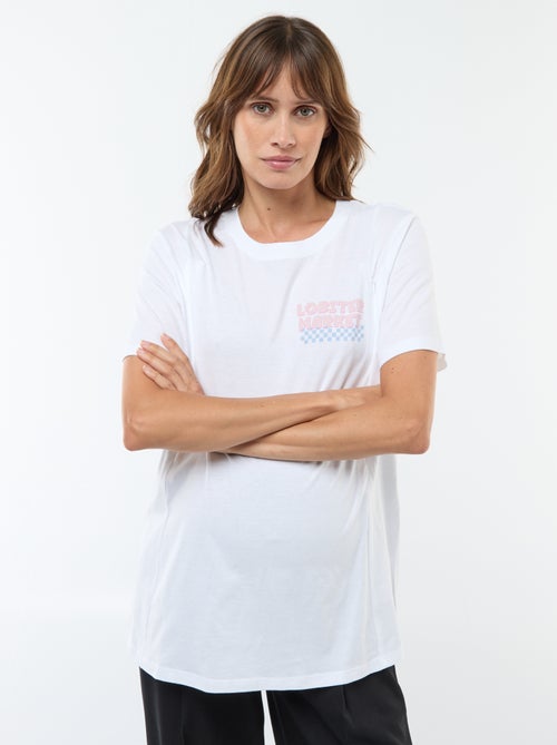 T-shirt allattamento a maniche corte con stampa - Kiabi