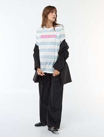 T-shirt allattamento a maniche corte con stampa