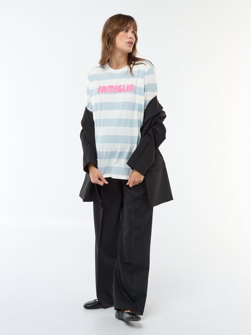 T-shirt allattamento a maniche corte con stampa - Kiabi