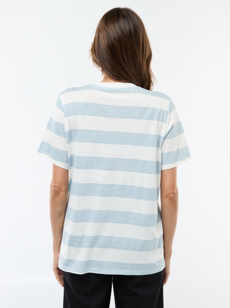 T-shirt allattamento a maniche corte con stampa Blu - Kiabi