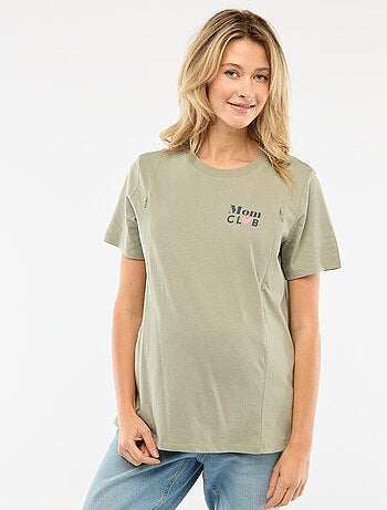 T-shirt allattamento a maniche corte con stampa