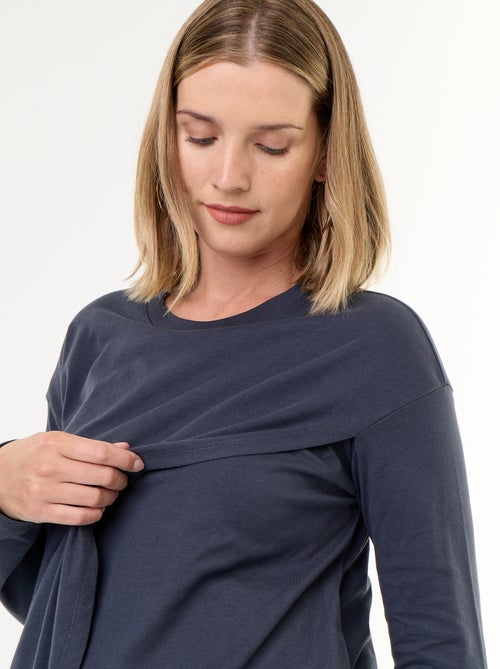 T-shirt allattamento con incrocio sul davanti - Kiabi