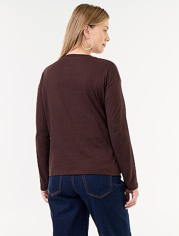 T-shirt allattamento con incrocio sul davanti