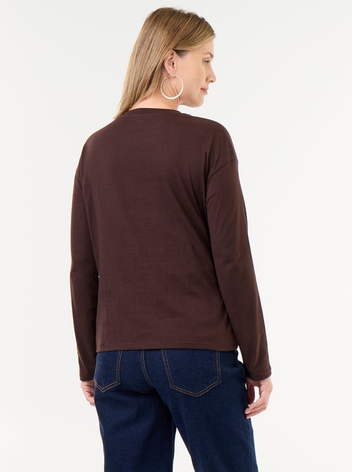 T-shirt allattamento con incrocio sul davanti - Kiabi