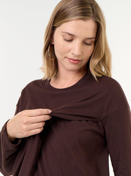 T-shirt allattamento con incrocio sul davanti - Kiabi