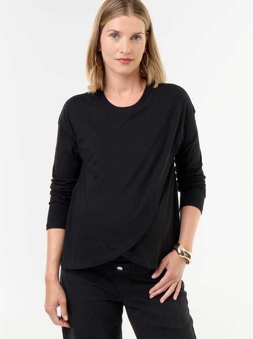 T-shirt allattamento con incrocio sul davanti - Kiabi