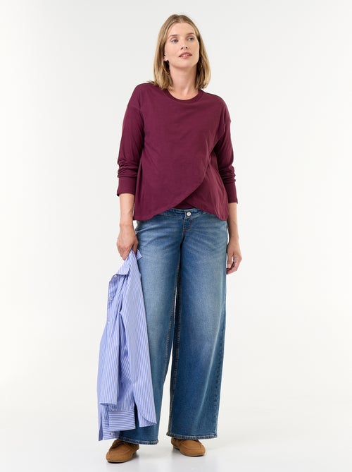T-shirt allattamento con incrocio sul davanti - Kiabi