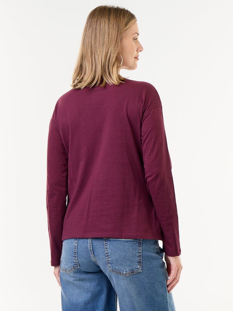 T-shirt allattamento con incrocio sul davanti Rosa - Kiabi