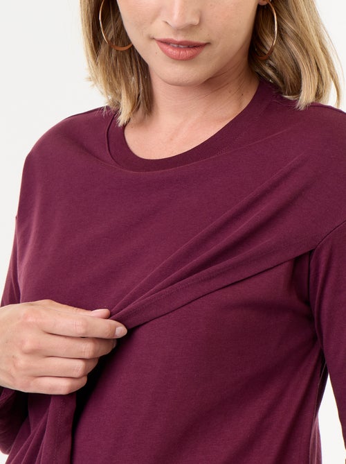 T-shirt allattamento con incrocio sul davanti - Kiabi