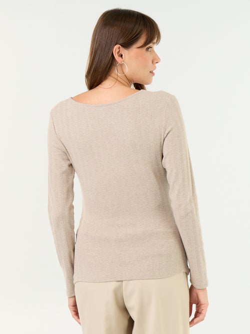 T-shirt allattamento con scollo a portafoglio - Kiabi