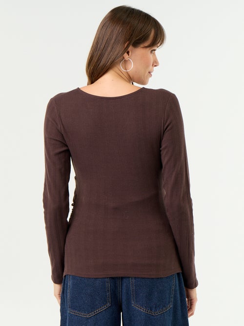 T-shirt allattamento con scollo a portafoglio - Kiabi