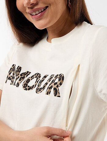 T-shirt allattamento stampata
