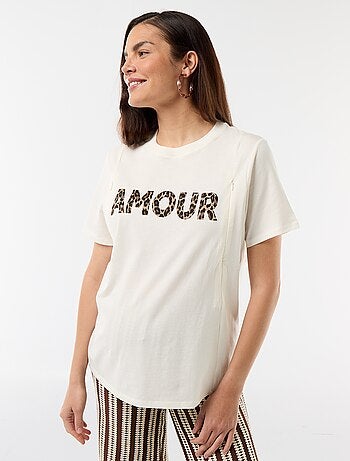 T-shirt allattamento stampata