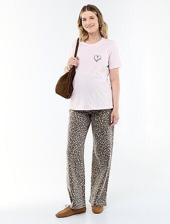 T-shirt allattamento stampata