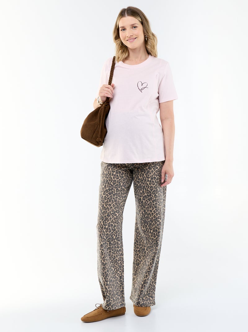T-shirt allattamento stampata Rosa - Kiabi