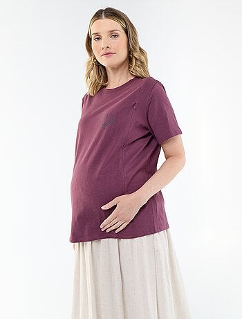 T-shirt allattamento stampato