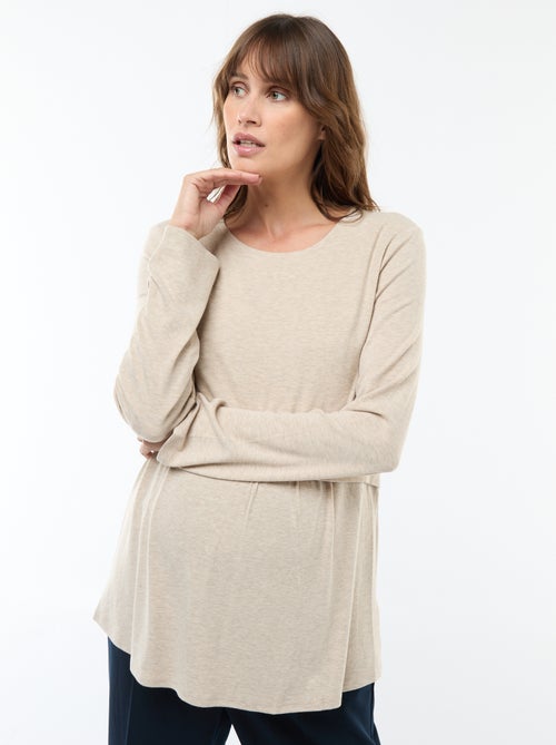 T-shirt allattamento tinta unita - Kiabi