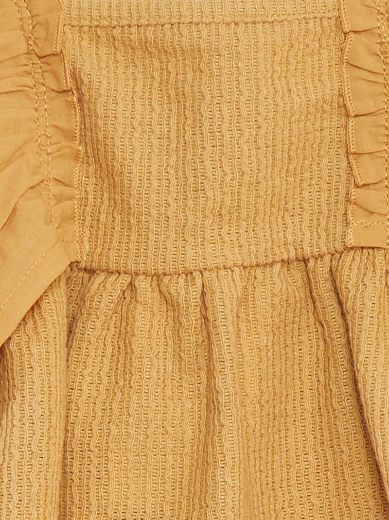 T-shirt ampia a maniche corte cin sangallo BEIGE - Kiabi