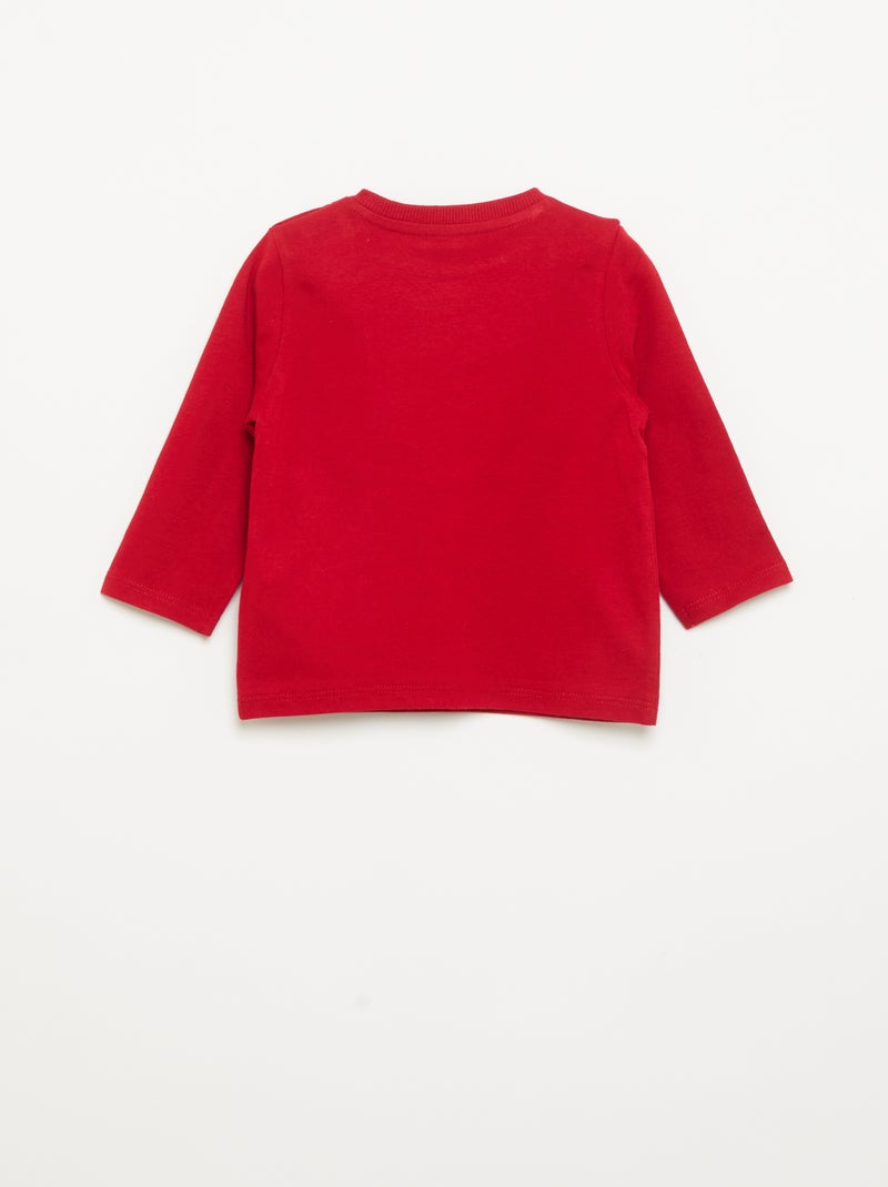 T-shirt ampia a maniche lunghe 'Disney' 'Stitch' Rosso - Kiabi