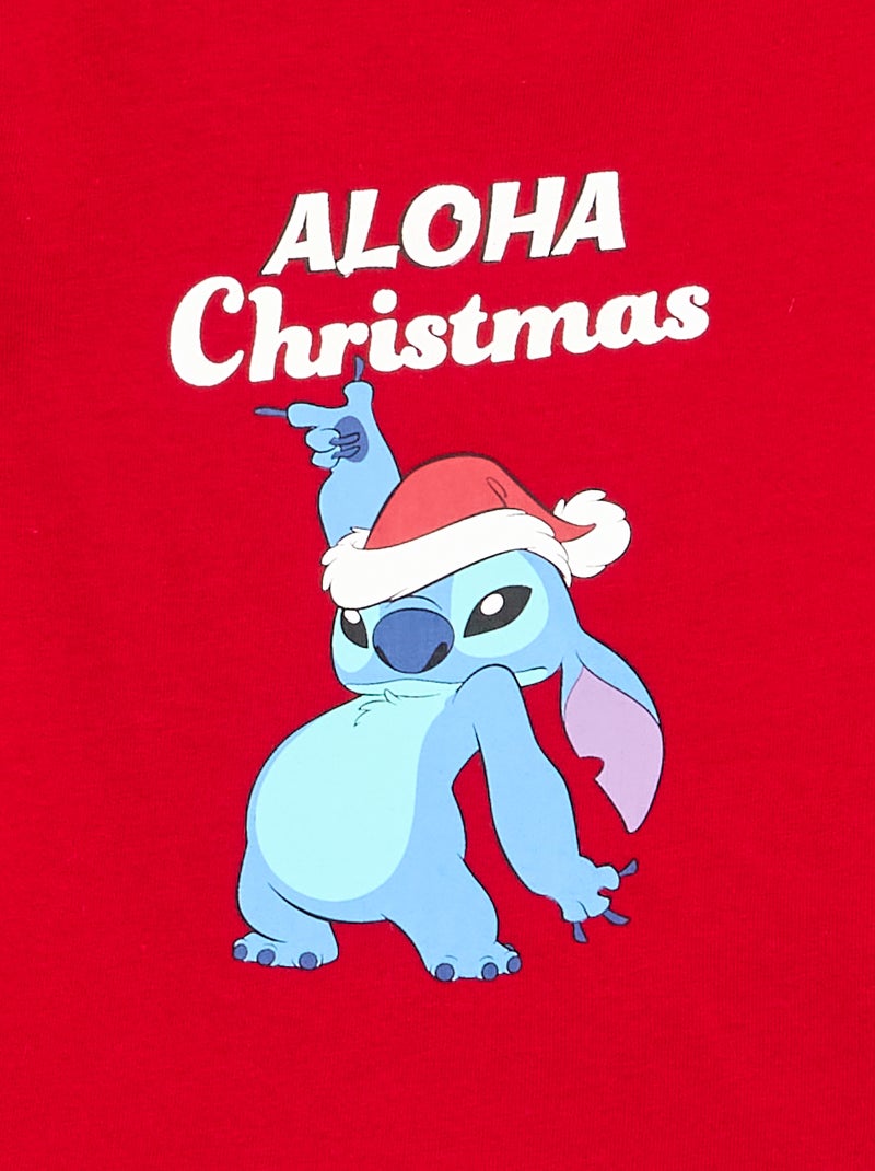 T-shirt ampia a maniche lunghe 'Disney' 'Stitch' Rosso - Kiabi