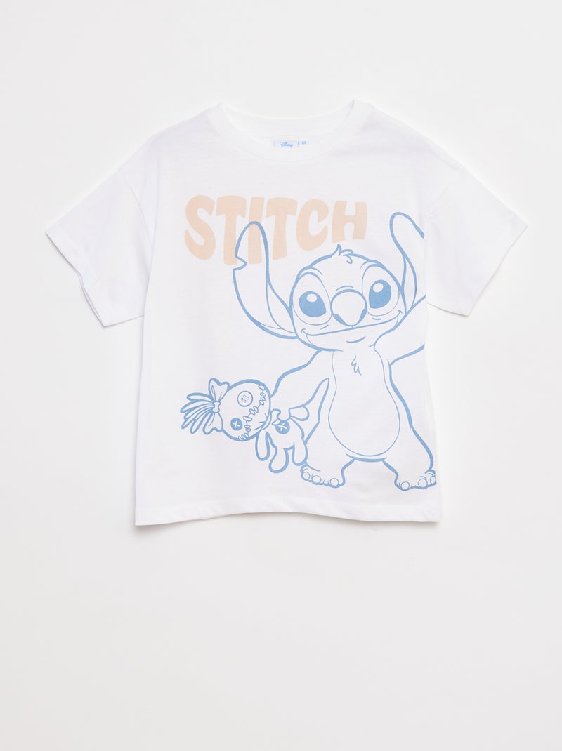 T-shirt ampia 'Stitch' Bianco - Kiabi