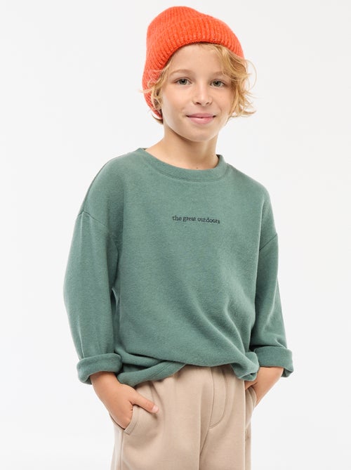 T-shirt ampio con decorazione sul petto - Kiabi