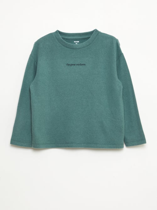 T-shirt ampio con decorazione sul petto - Kiabi