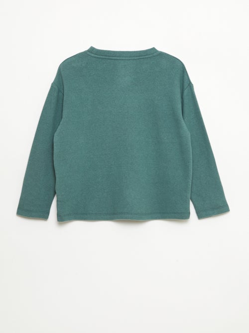 T-shirt ampio con decorazione sul petto - Kiabi