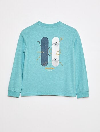 T-shirt ampio con stampa skate