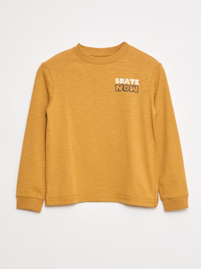 T-shirt ampio con stampa skate Giallo - Kiabi