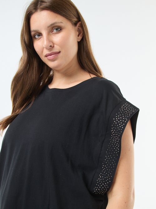 T-shirt ampio con strass - Kiabi