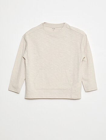 T-shirt ampio con tasca a marsupio