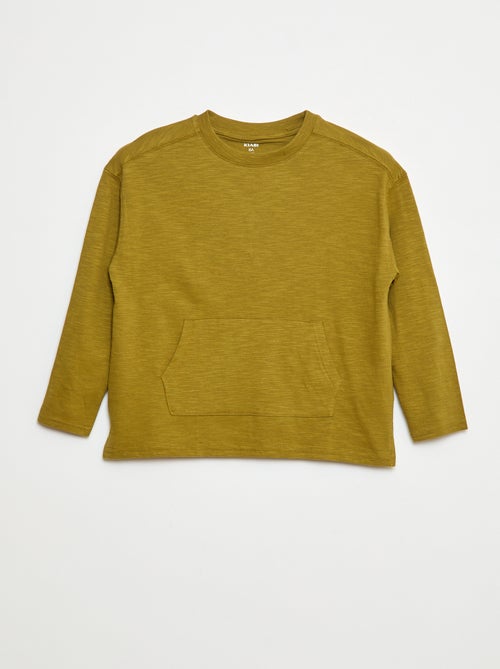 T-shirt ampio con tasca a marsupio - Kiabi