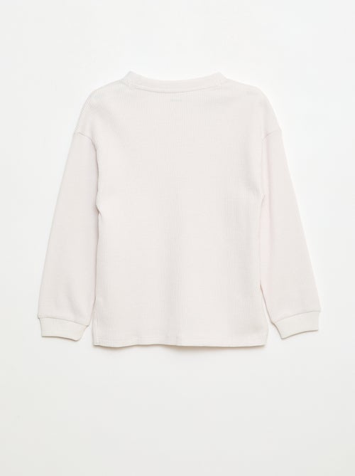 T-shirt ampio goffrato in cotone tinta unita - Kiabi