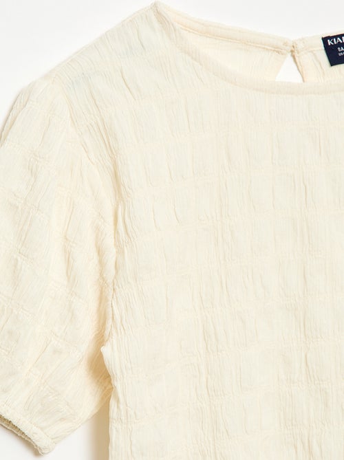 T-shirt ampio in maglia fantasia - Kiabi