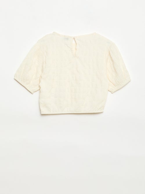 T-shirt ampio in maglia fantasia - Kiabi